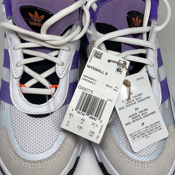 Adidas Niteball 2.0 Size 5 White Purple Rush GX0775 New - Picture 5 of 7